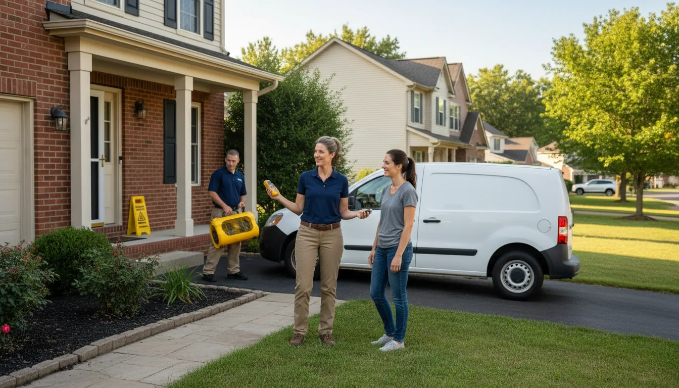 Water restoration image for Dehumidification And Cleanup Services in Follett, TX
